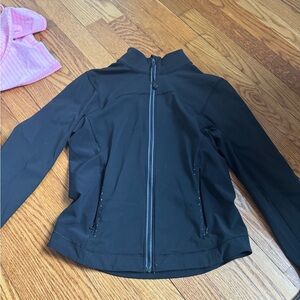 Lulu Lemon Align Jacket in black with gray accents